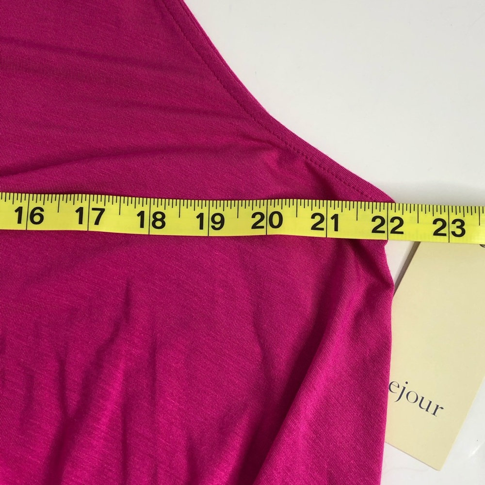 Sejour Pink Berry Knot Hem Sleeveless Top 2X NWT - Picture 5 of 6